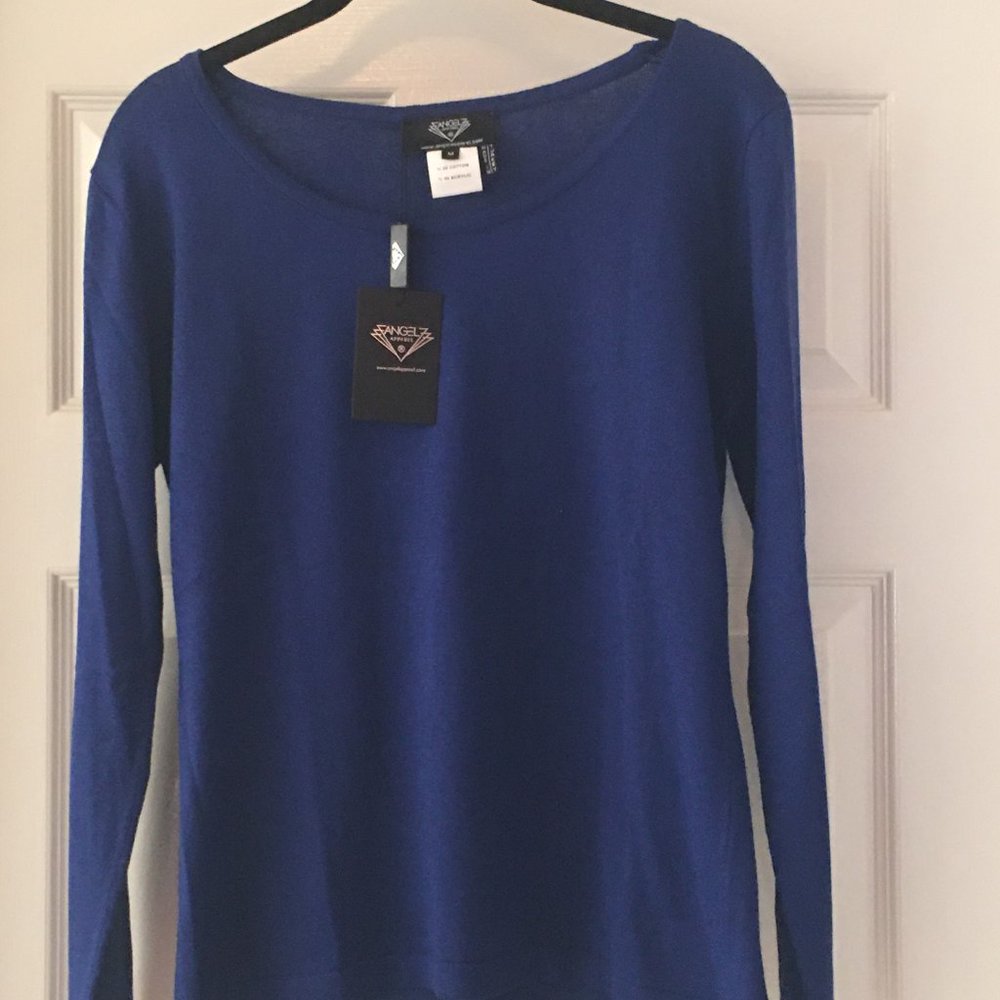 New - Bold Beautiful Blue Angelz Apparel Sweater (M)
